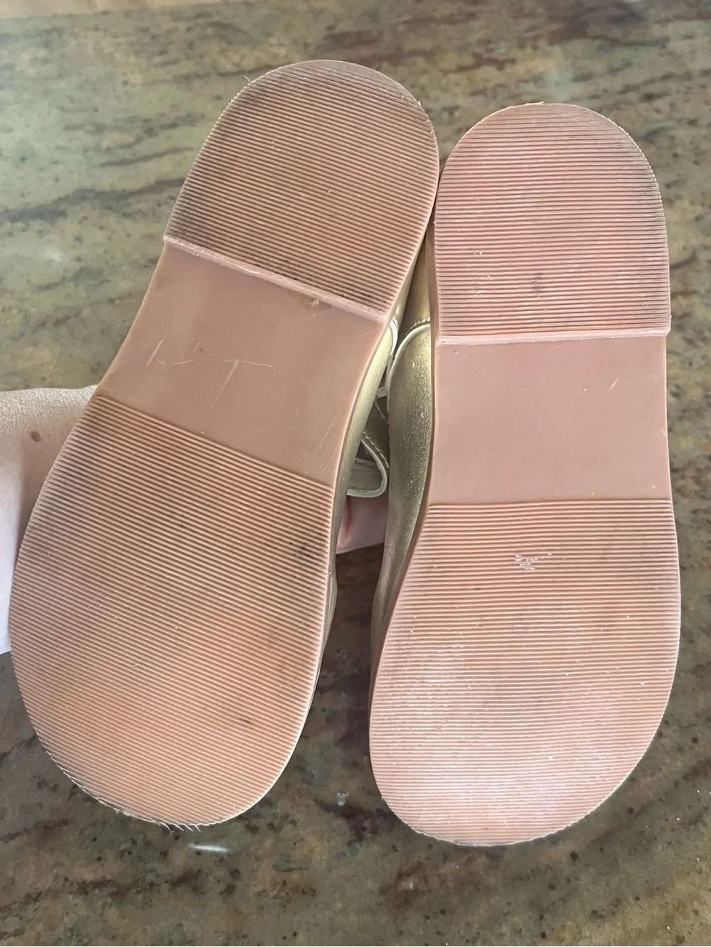 Kiderence F646 Girls Mary Jane Flats Metallic Gold Size 12